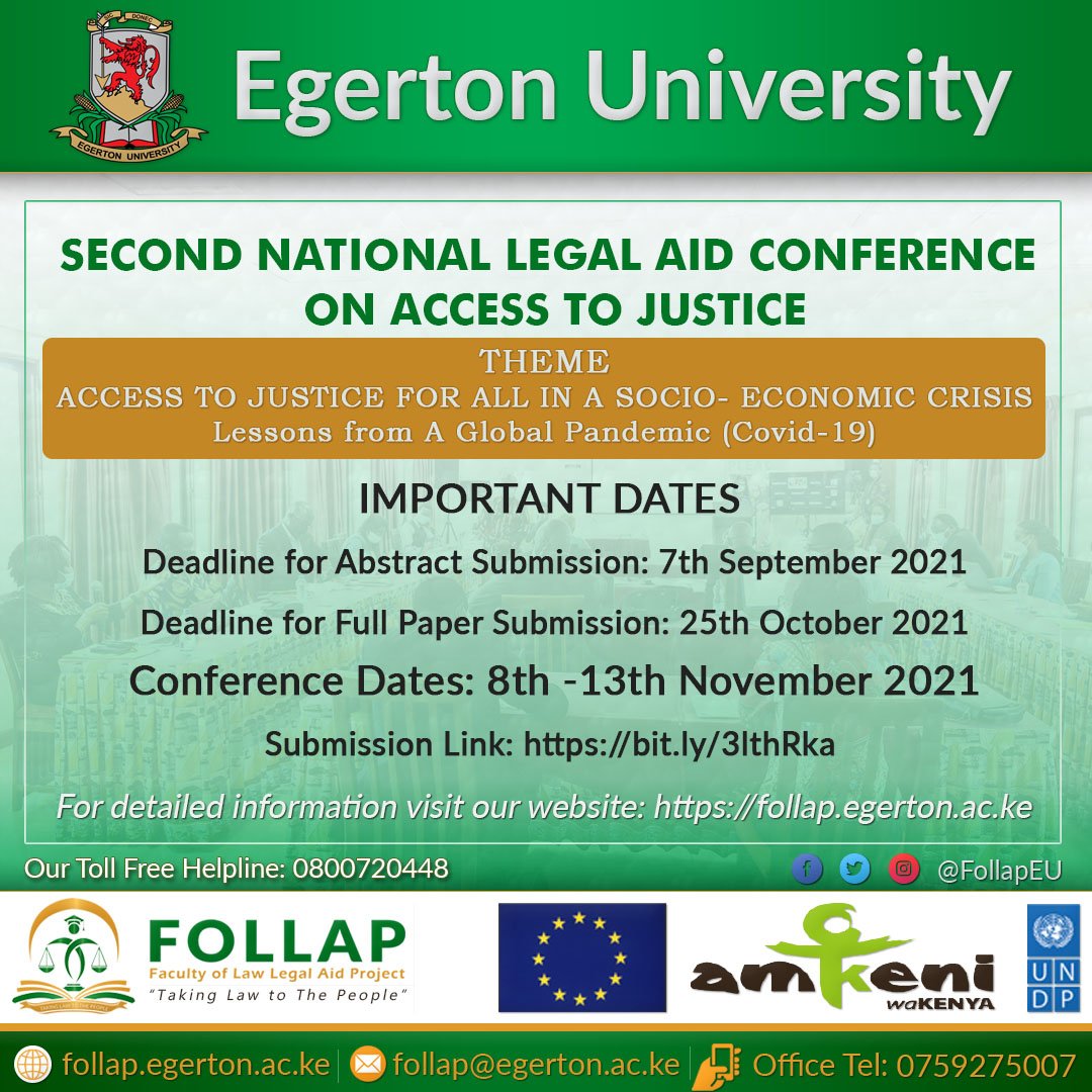SECOND NATIONAL LEGAL AID CONFERENCE ON ACCESS TO JUSTICE