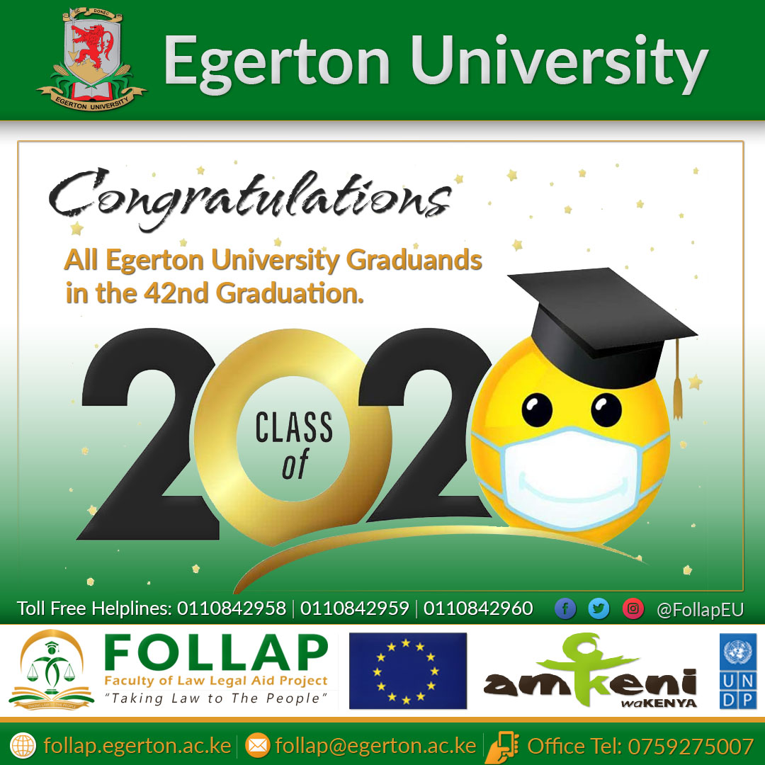 Egerton University 42nd Virtual Graduation Ceremony