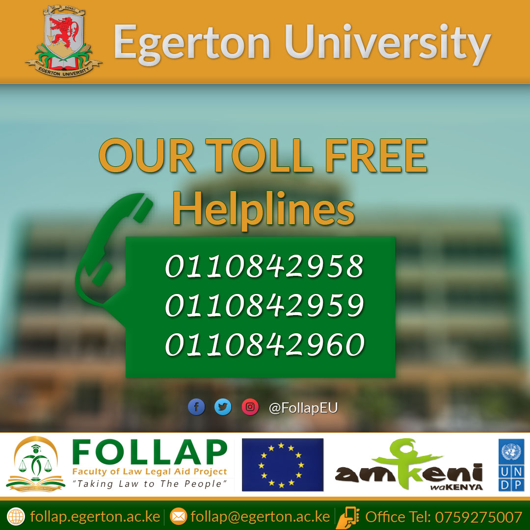 FOLLAP - Our Toll Free Helplines