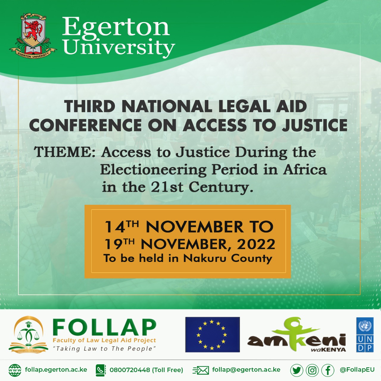 Call For Abstracts, Papers, Posters, And Exhibits: Third National Legal Aid Conference on Access to Justice