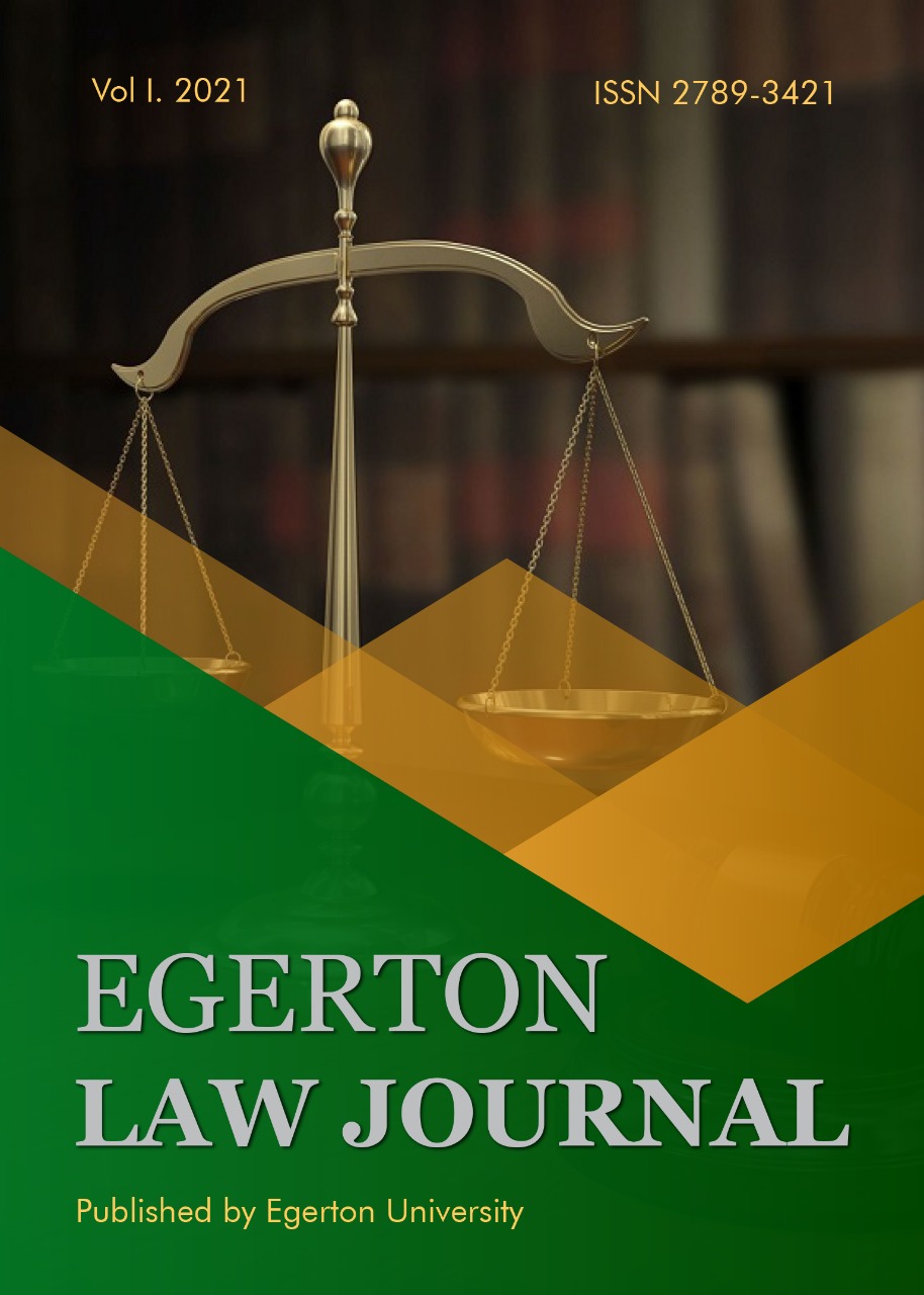 Egerton Law Journal Volume 1-2021