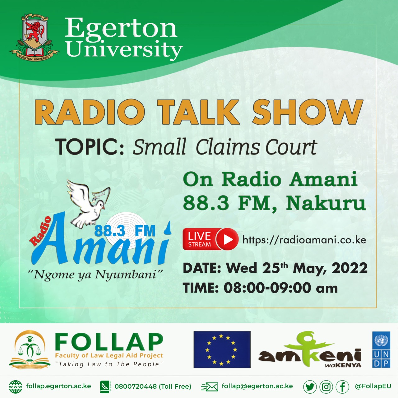 Radio Amani Talk Show - 25th May, 2022